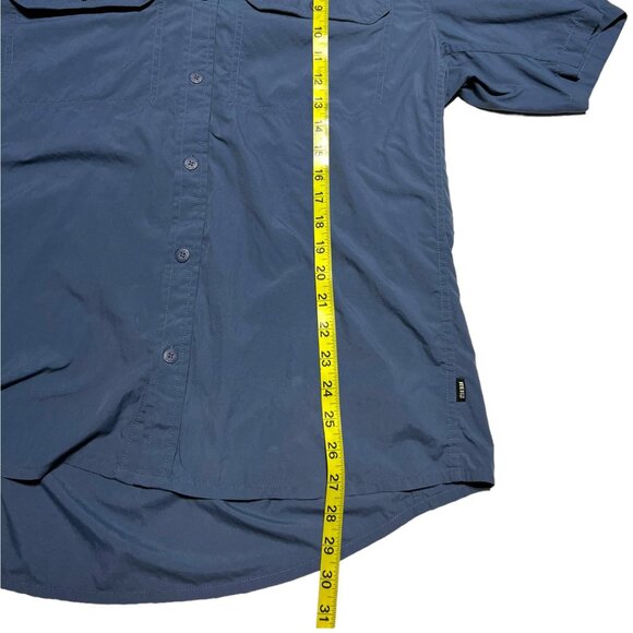 REI Blue Button Front Shirt Size XL - Picture 4 of 6